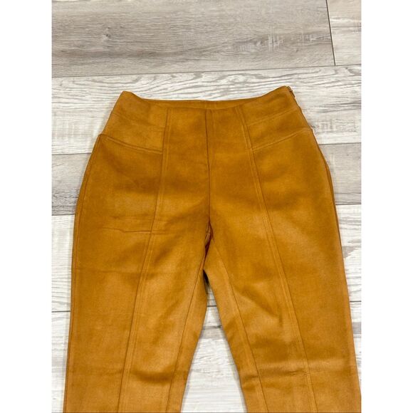 G by Giuliana tan/caramel faux suede casual/dress pants size 4 - Picture 2 of 11